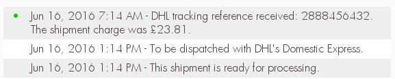 DHL shipping charges